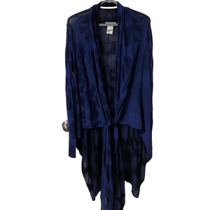 Sarah Pacini Blue and Black Pattern Sweater O/S